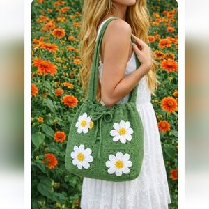 Handmade Crochet Women's Shoulders Bag